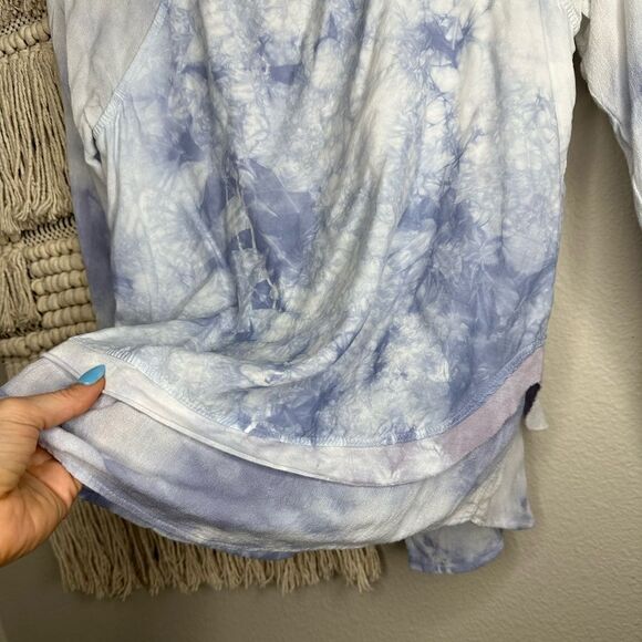 Ethereal Los Angeles Blue Tie Dye Top S - Picture 7 of 7